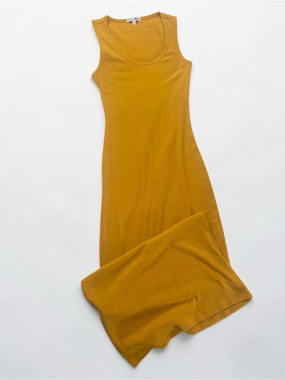 Fashion Nova⁠ Mustard Ribbed Maxi Dress Size Small